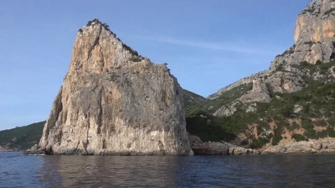 High Cliff Seen From The Sea Stock Footage 95119902