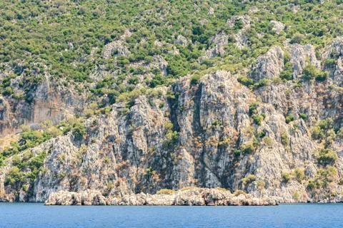 High cliffs and sea Stock Photos