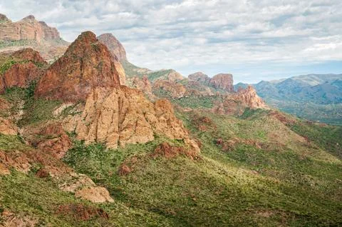 High Cliffs of the Apache Trail Stock Photos