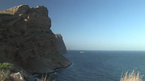 High Cliffs of Costa Blanca Stock Footage 27094456