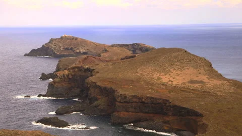 High cliffs in Madeira, 8K, lots of color Stock Footage 246359308