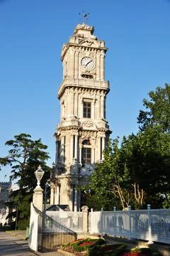 High clock tower. Stock Photos
