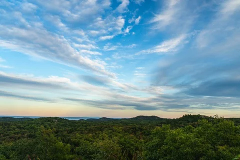 High clouds and sunset skies Stock Footage 128653692