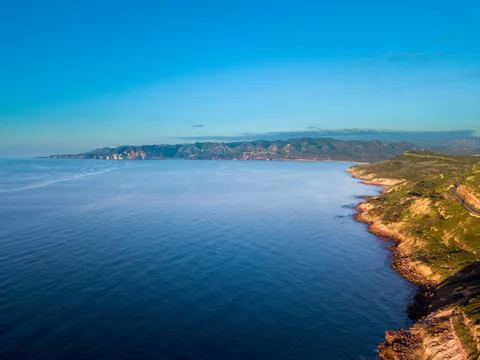 Up high coastal view Foto stock