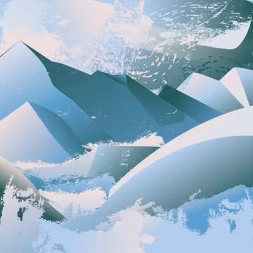 High cold mountains Ilustración de archivo