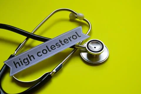 High colesterol with stethoscope concept inspiration Stock Photos