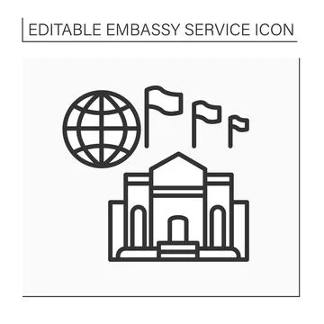 High commission line icon Stock Illustration