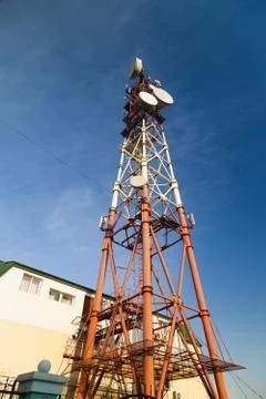 High communication tower Stock Photos