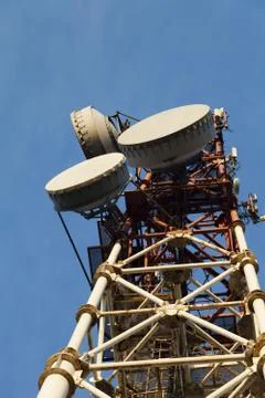 High communication tower Stock Photos