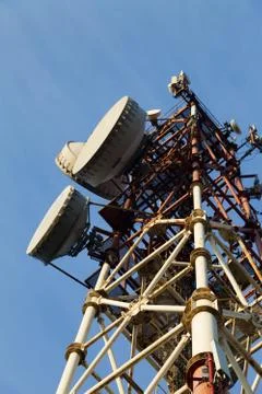 High communication tower Stock Photos