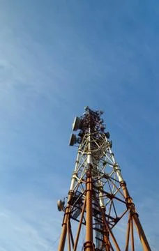 High communication tower Stock Photos