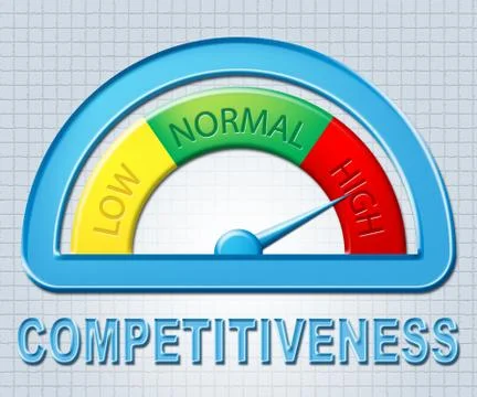  High Competitiveness Meaning Contention Compare And Dial Stockillustratie