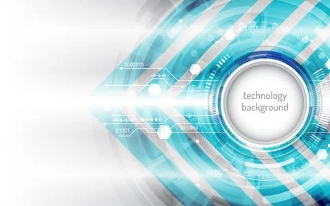 High computer technology on grey background. Stock Illustration