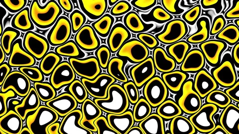 High-contrast abstract cellular pattern of irregular black outlined blobs with Stock Footage 347517101