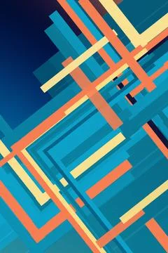 High-contrast abstract geometric background with diagonal rails and rectang.. Stock Illustration