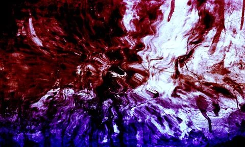 High Contrast Abstract Grunge Background with Bloody Red, Purple, and White.. Stock-Illustration