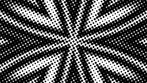 High-Contrast Black and White Halftone Pattern with Abstract Symmetry Design 動画素材 338301623