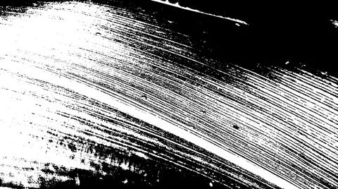 High Contrast Black and White Diagonal Brush Stroke Graphic Stock Illustration