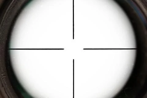 High contrast circular optical scope with dark center suitable for interfaces Stock Photos