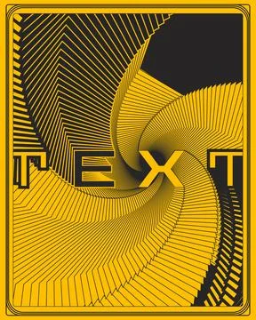 High Contrast Creative Typography Poster Optical Motion Art Stock Illustration