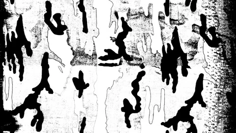 High contrast flickering grunge texture in black and white 4K seamless loop Stock Footage 309935398