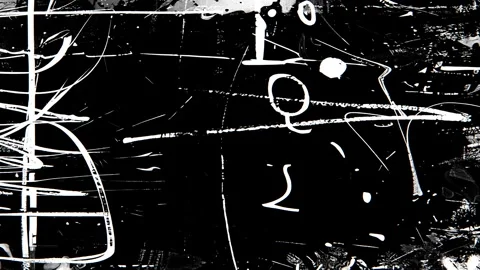 High Contrast Graffiti Scratch Grunge Loop Video stock 328393980