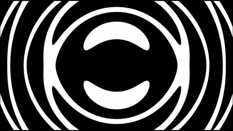 A high contrast monochrome ripple effect expands through the center of portal Video stock 332812992