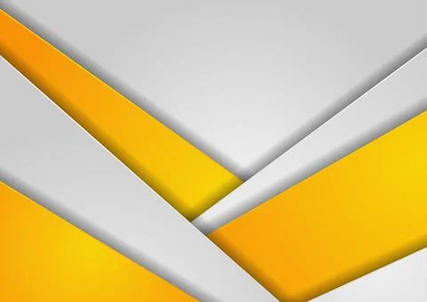 High contrast orange and grey abstract corporate background Illustrazione stock