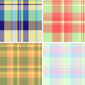 High contrast plaid pattern advertising visuals. Strong tartan geometry comma Stockillustratie