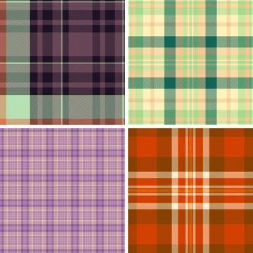 High contrast plaid pattern advertising visuals. Strong tartan geometry comma イラスト素材