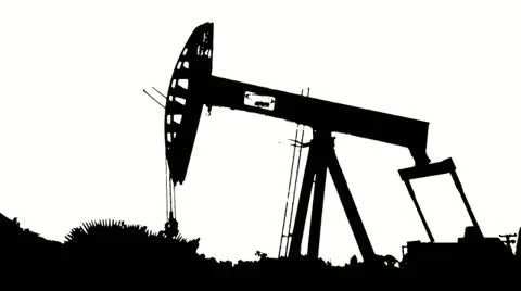 High Contrast Silhouette of Oil Rig and ... | Stock Video | Pond5