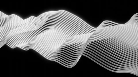 High Contrast Tech Background with a Smooth Fiber Pattern - 3D Looping Animation Stock Footage 314474235