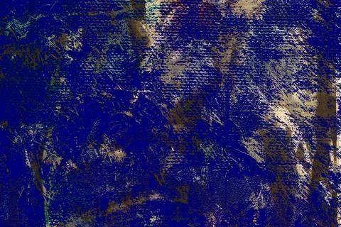 A high-contrast visual with deep blue and tan textured layers that resemble Stock Photos