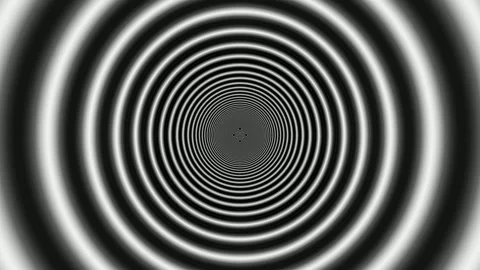High-contrast visual loop featuring infinite concentric circles Stock Footage 337859226
