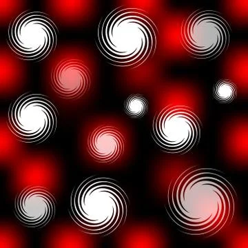 High contrasting seamless background with red blur stains and white swirl on  Stock Illustration