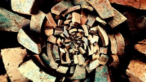 High contrastpile of bricks Stock Photos