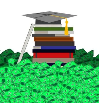 High Cost of College Stock Illustration