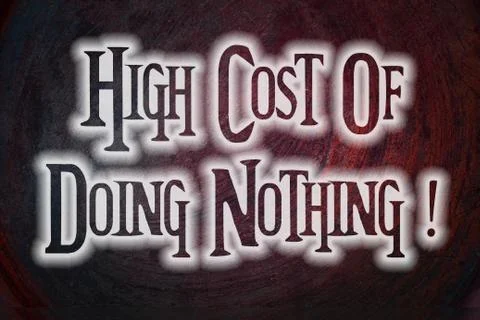 High cost of doing nothing concept Stock Illustration