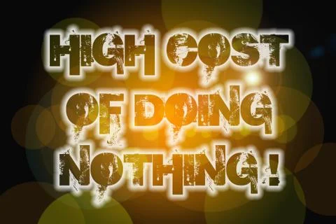 High cost of doing nothing concept Stock Illustration