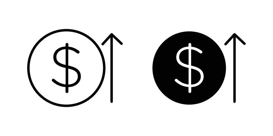 High cost icon vector design illustrations Stock Illustration