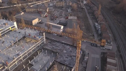 High crane Video stock 128825073