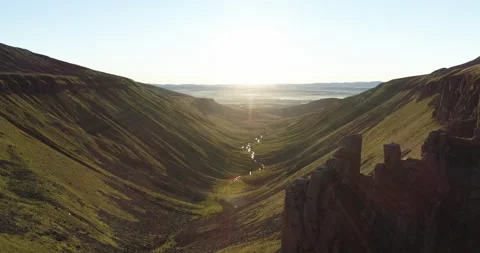 High cup nick aerial Stock Footage 168200675