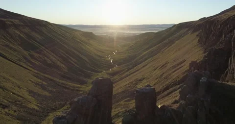High cup nick in Cumbria Stock Footage 168192359