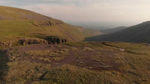 High Cup Nick epic sunset drone footage Stock Footage 194414219