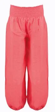 High cut red harem pants. Isolated image on a white background. Stock Photos