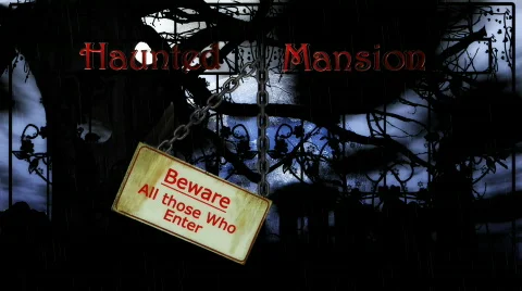 High Def Animation .. Spooky  Graveyard ... Ghostly Hand holds Horror Video stock 180843