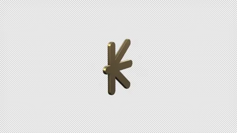 High-Definition 3D Kip Currency Symbol V... | Stock Video | Pond5