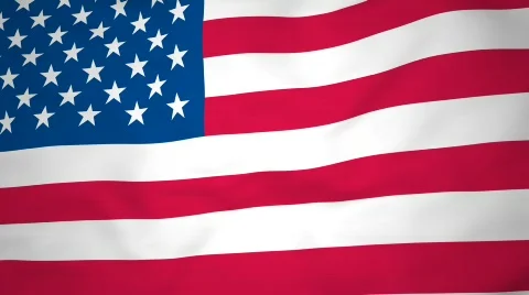 High-definition 3d render Flag of United States Vidéo 651548