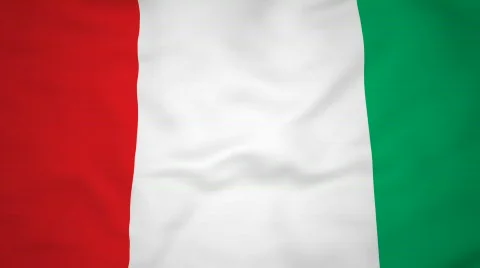 High-definition 3d render Flag of Italy Vidéo 651555