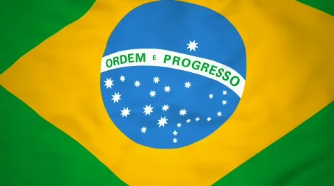 High-definition 3d render Flag of Brazil Vidéo 651567